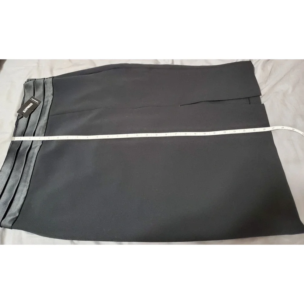 Express Women’s Black Pencil Skirt Size 12 – Satin Waistband, NWT - Picture 14 of 16